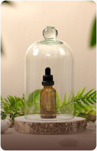 Amber dropper under dome